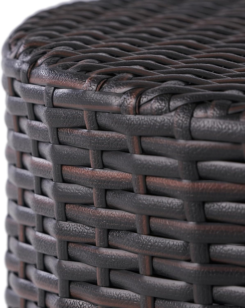 Christopher Knight Home Keaton Wicker Barrel Side Table, Multibrown 16.75 inc...