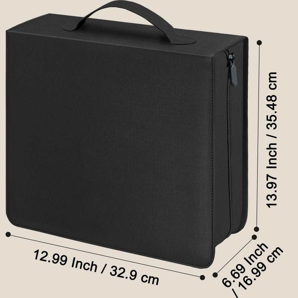 CD DVD Blu-ray Storage Binder with Handles, PU Leather Corver | Holds 200 Dis...