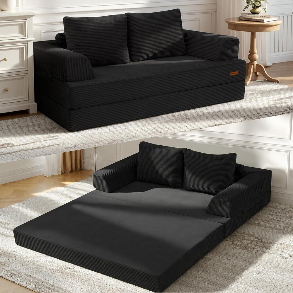 COMAX Futon Sofa Bed, Convertible Sofa Bed, Folding Couches | Low-Profile Cou...