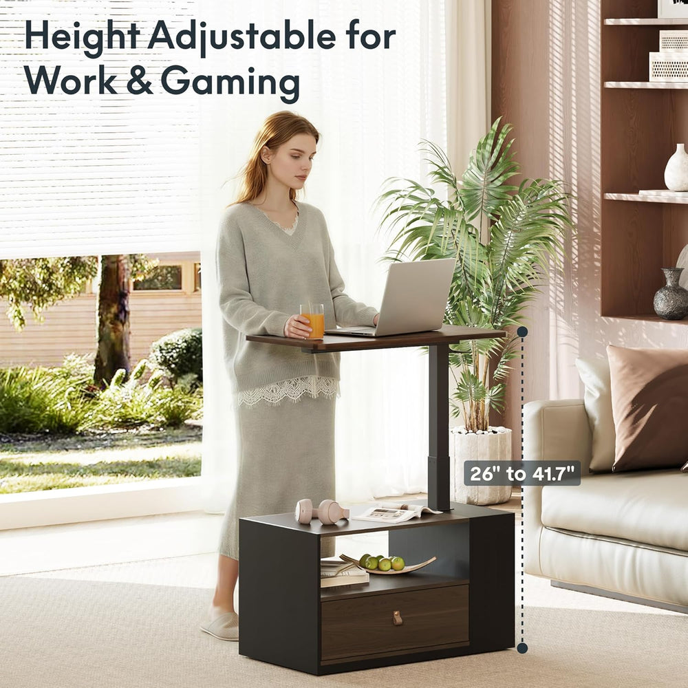 FLEXISPOT H7 CAB End Table with Drawers Storage,Narrow Side Table Nightstand ...