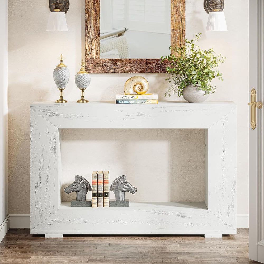 Tribesigns Farmhouse Console Table, 47 Inches Entryway Console Table with Sto...