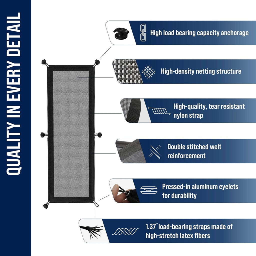Cable Management net - Under Desk Wire Management - Flexible Under Desk Cable Management Tray Black