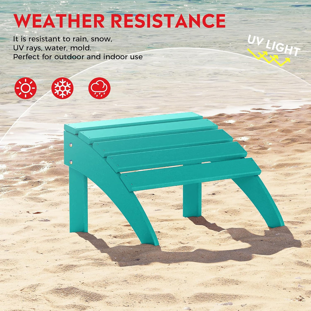 Costaelm Adirondack Chair Footrest Foldable Ottoman, Folding Ottoman Outdoor ...