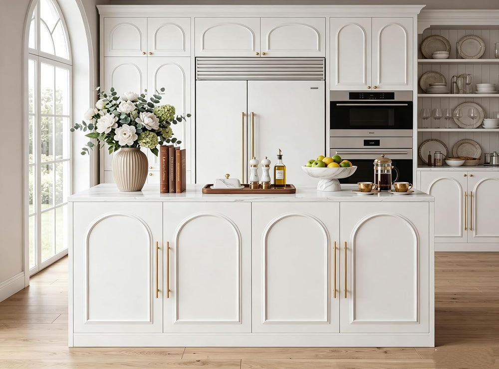 Stationary Kitchen Island, 63" L Large Island Cabinet for Kitchen | with...