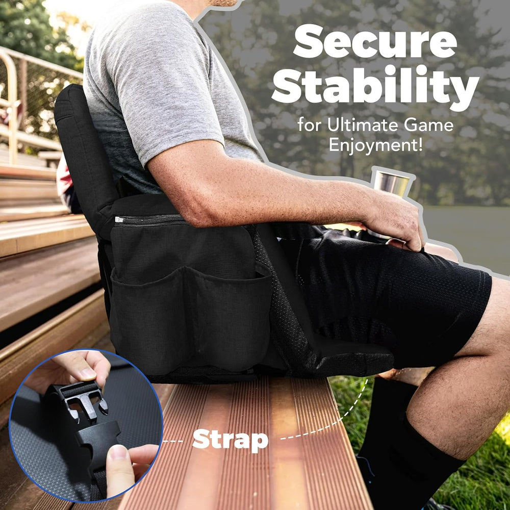 Wide Stadium Seats With Back Support, Exclusive "Sofa Style" Design...