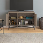 Henn&Hart 48" Wide Rectangular Buffet Table in Weathered Gray, for Home, Living Room, Bedroom, Entertainment Room, Office