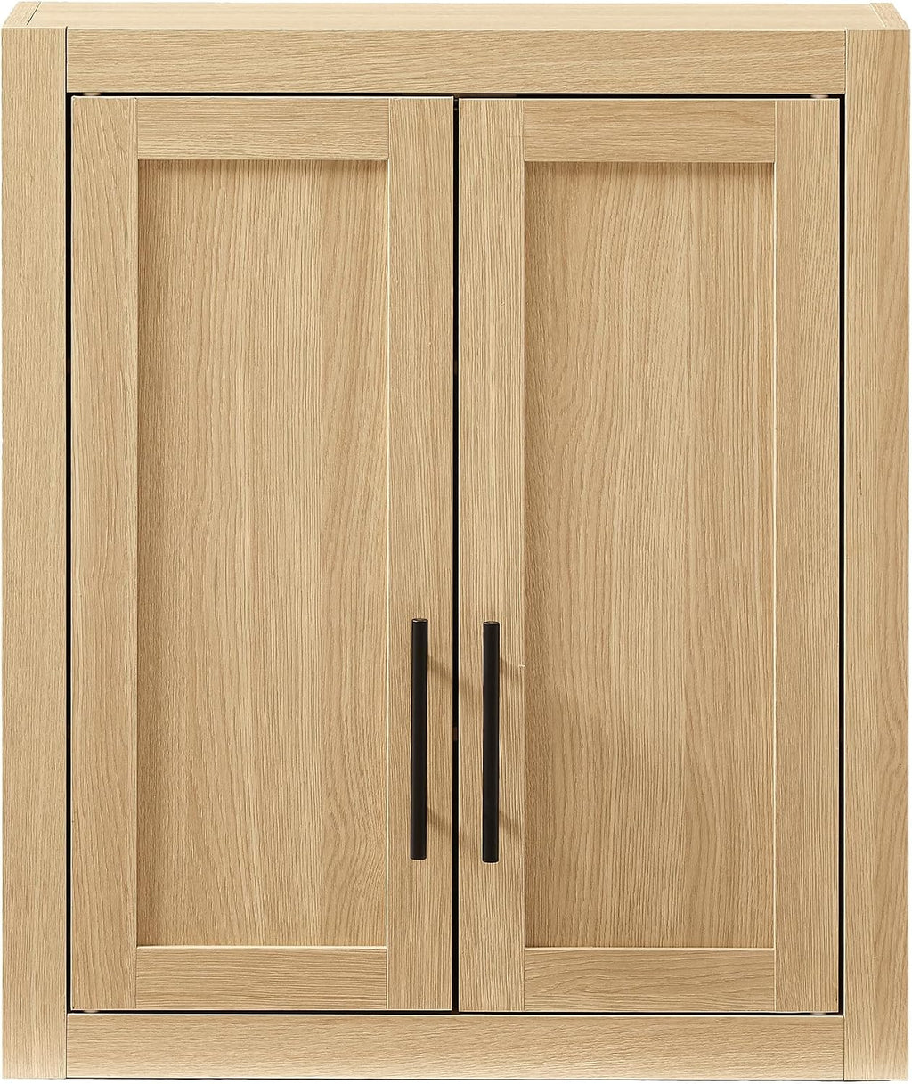 Crosley Furniture Savannah Wall Mounted Bathroom Storage Medicine Cabinet with Shelves, Natural