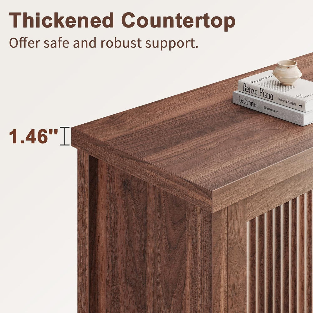 Memobarco Fluted Buffet Cabinet with Storage Accent Sideboard,Modern Credenza...