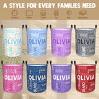 Custom Name Laundry Hamper, Personalized Laundry Basket with Name for Boys Girls Kids Men Women, Customized Name Dirty Clothes Basket Gifts for Clothes Toy Bathroom Bedroom Laundry Room Dorm