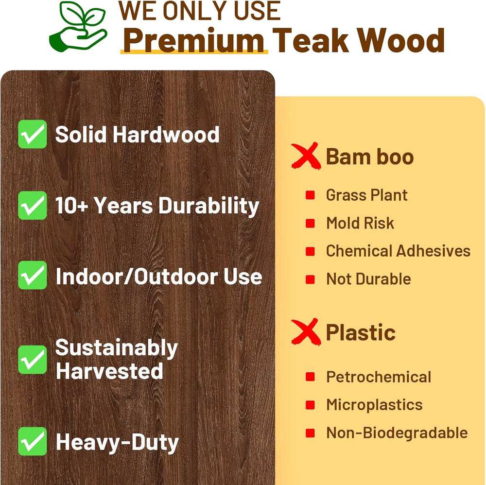 20" Premium Teak Shower Bench with Shelf & Handle, Solid Teak Shower...