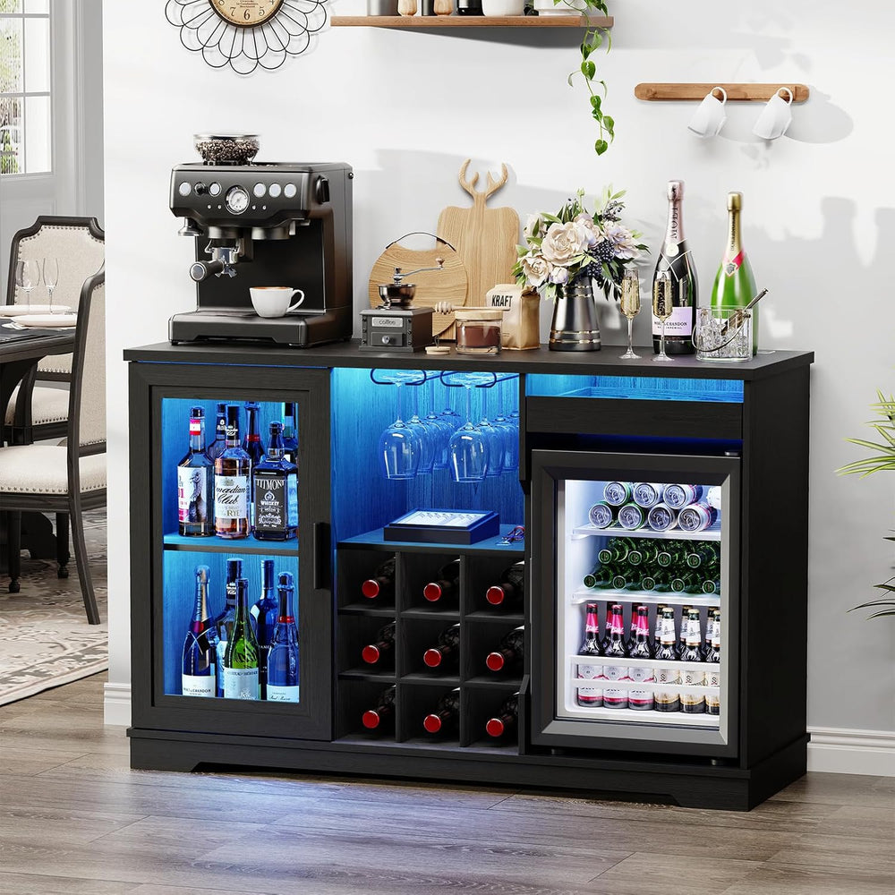 BROTTAR Large Coffee Bar Cabinet with Fridge (Fridge Included) | Liquor Wine ...