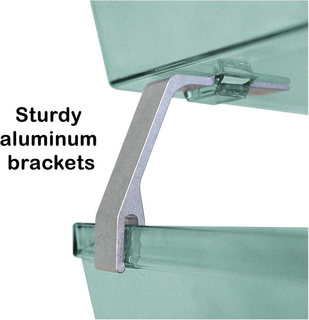 Acrimet Facility 2 Tier Letter Tray, Side Load, Letter Size/A4, Desktop File Organizer, Plastic (Clear Green Color)