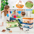 FRUSE 3 Pack Toy Storage Organizer, Large collapsible Toy Box with Lid and Handle,Toy Storage Organizer Boxes Bins for Kids, Boys, Girls, Nursery,Playroom,Bedrooms,Living Rooms, 13.5"x9.6"x21.6"