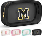 YOOLIFE Birthday Gifts | Initial Birthday Gifts for 3 4 5 6 7 8 9 10 11 12 13 Year Old Girls Clear Makeup Bag Cosmetic Travel Beach Bag Car Organizer Essentials for Women Men | Gifts for Girls Kids M