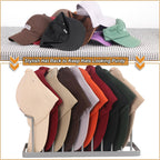 Hat Organizer for Baseball Caps - 2 Pack Space Saving Hat Stand Hold 20 Caps - Premium Metal Hat Rack for Baseball Caps Display & Organizer - No Install Hat Holder for Closet (Grey)