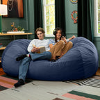 Jaxx Grand Lounger 7 Foot Bean Bag Sofa -Lush Velvet Navy