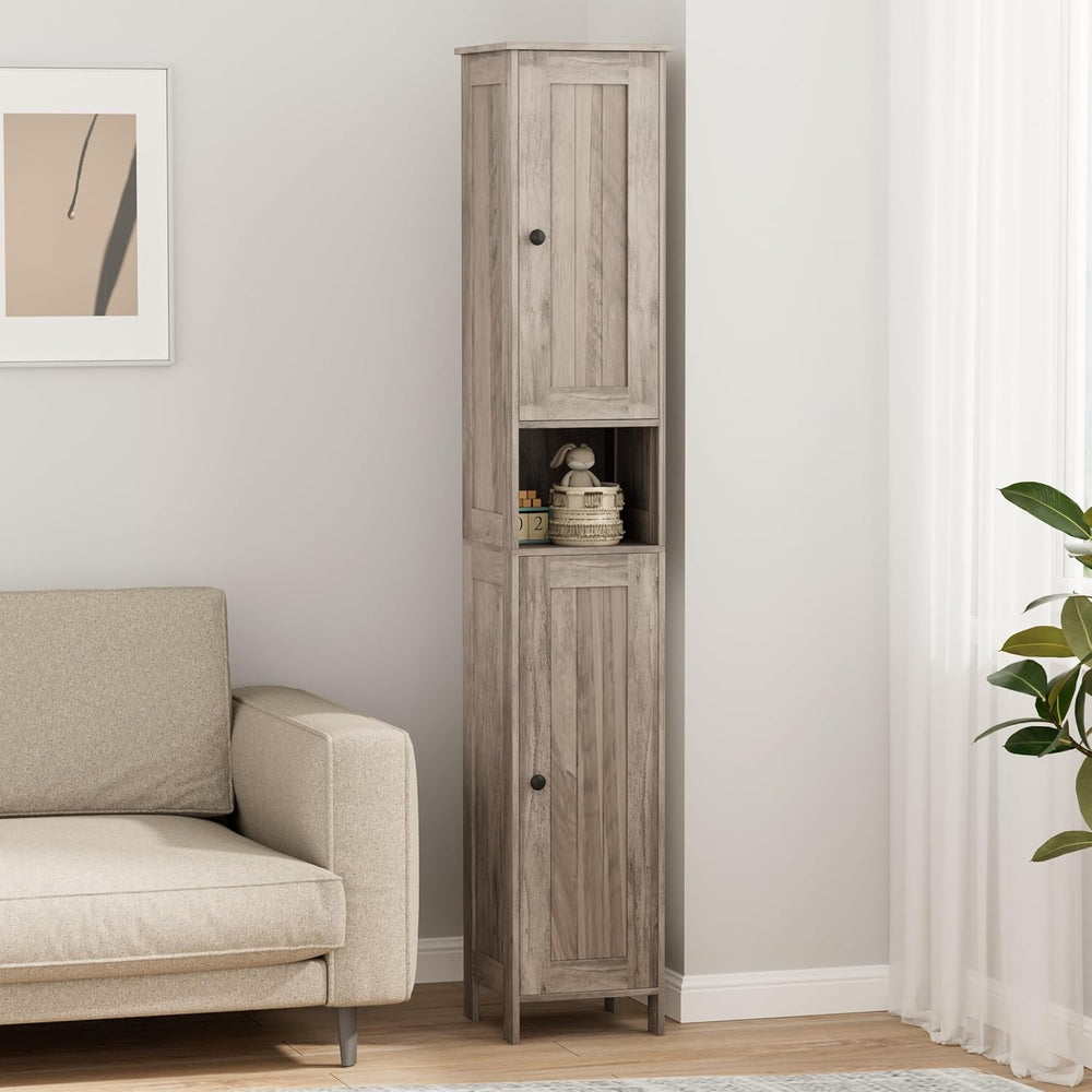 Homleke Tall Bathroom Storage Cabinet with 2 Doors, 67"H Narrow Storage ...