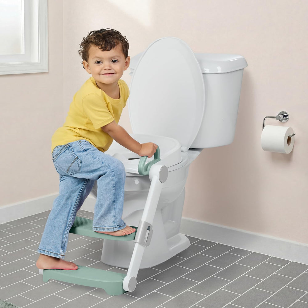 Ingenuity Foldaway Ladder Potty, Adjustable Step Stool Toilet Trainer Seat, F...