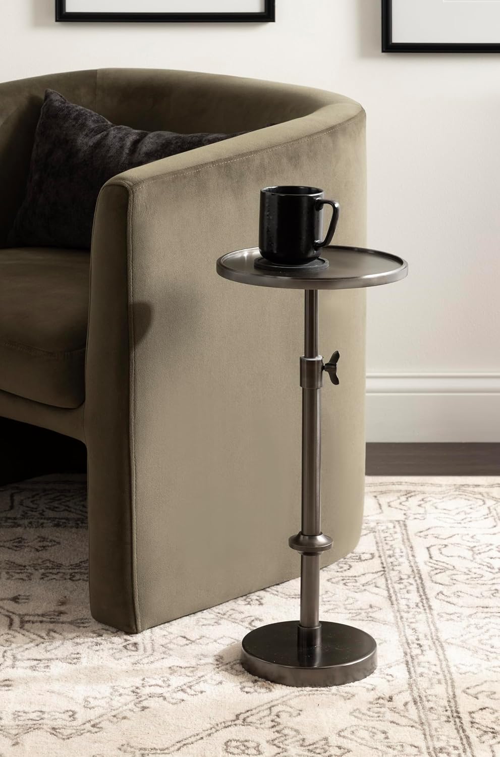 Kate and Laurel Engles Traditional Adjustable-Height Pedestal Drink Table, 10...