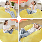 3FT Bean Bag Chairs Teardrop Bean Bag Chair for Adults Beanbag Chair with Memory Foam Filled Machine Washable Cover for Living Room, Bedroom