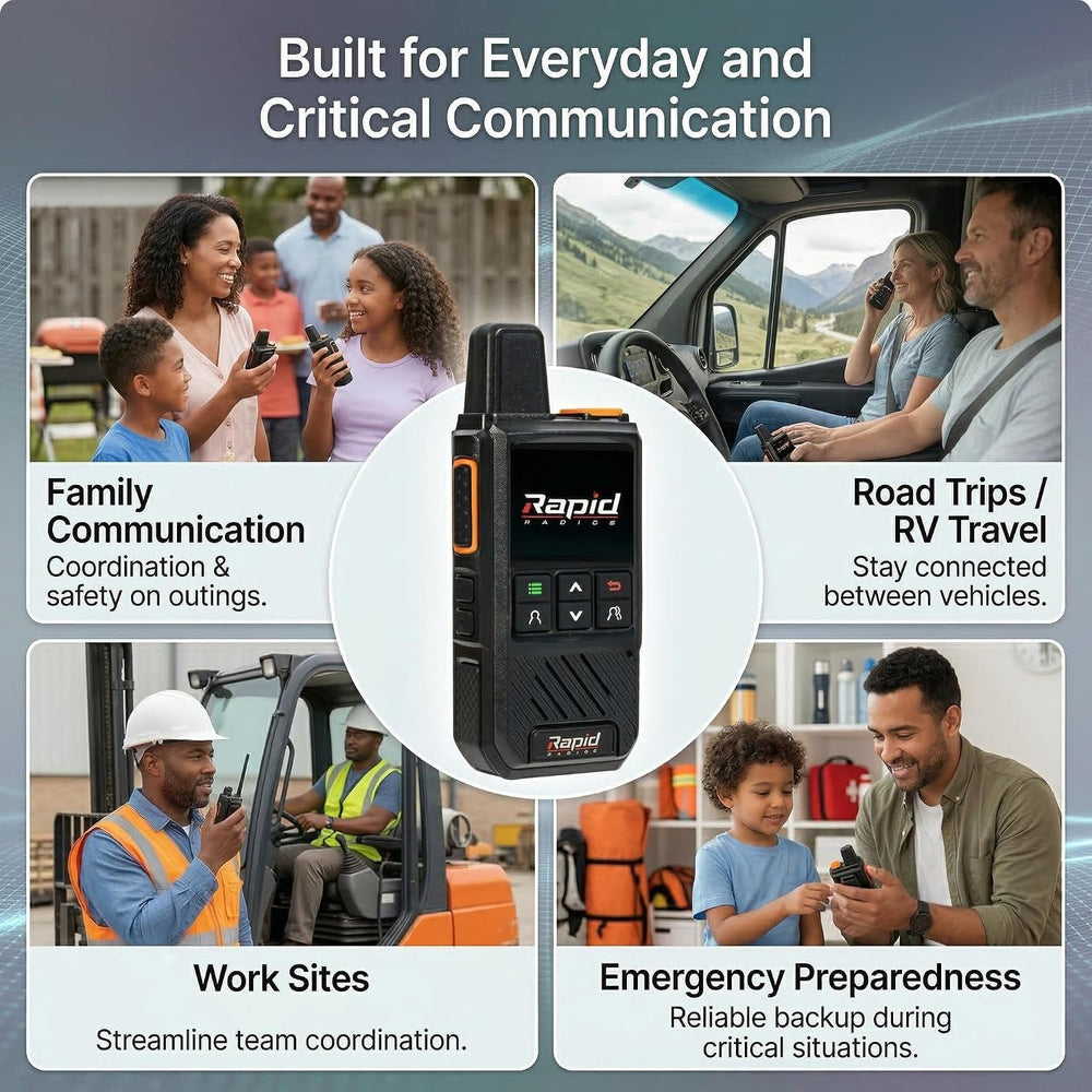 Rapid Radios G1 - Nationwide LTE Walkie-Talkies - Unlimited Range Cellular Pu...