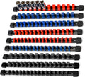 Socket Organizer Drive ABS Tools-Socket Holder, Premium Quality 9 Pieces Holders Kit 1/4-Inch x 48 Clips, 3/8-Inch x 45 Clips, 1/2-Inch x 36 Clips