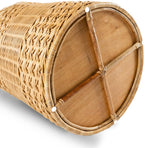 The Basket Lady Round Wicker Laundry Hamper, Extra Large, 23 in Dia x 28 in H, Sandstone