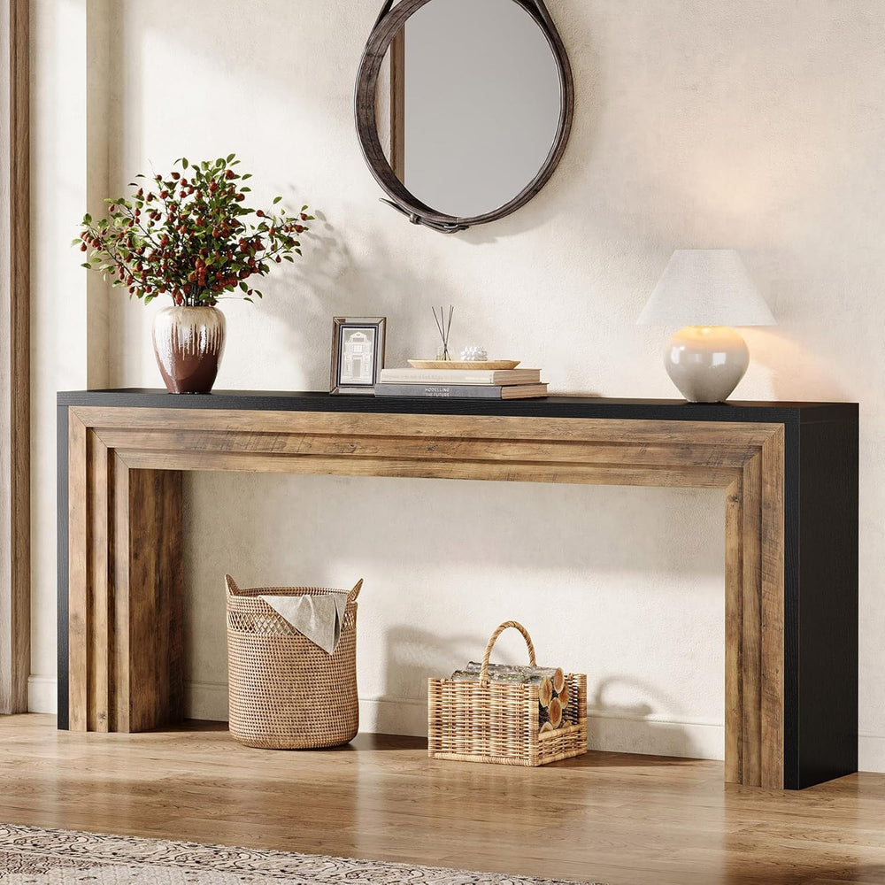 Tribesigns 70.9-Inch Long Console Table, Farmhouse Narrow Wooden Sofa Table B...