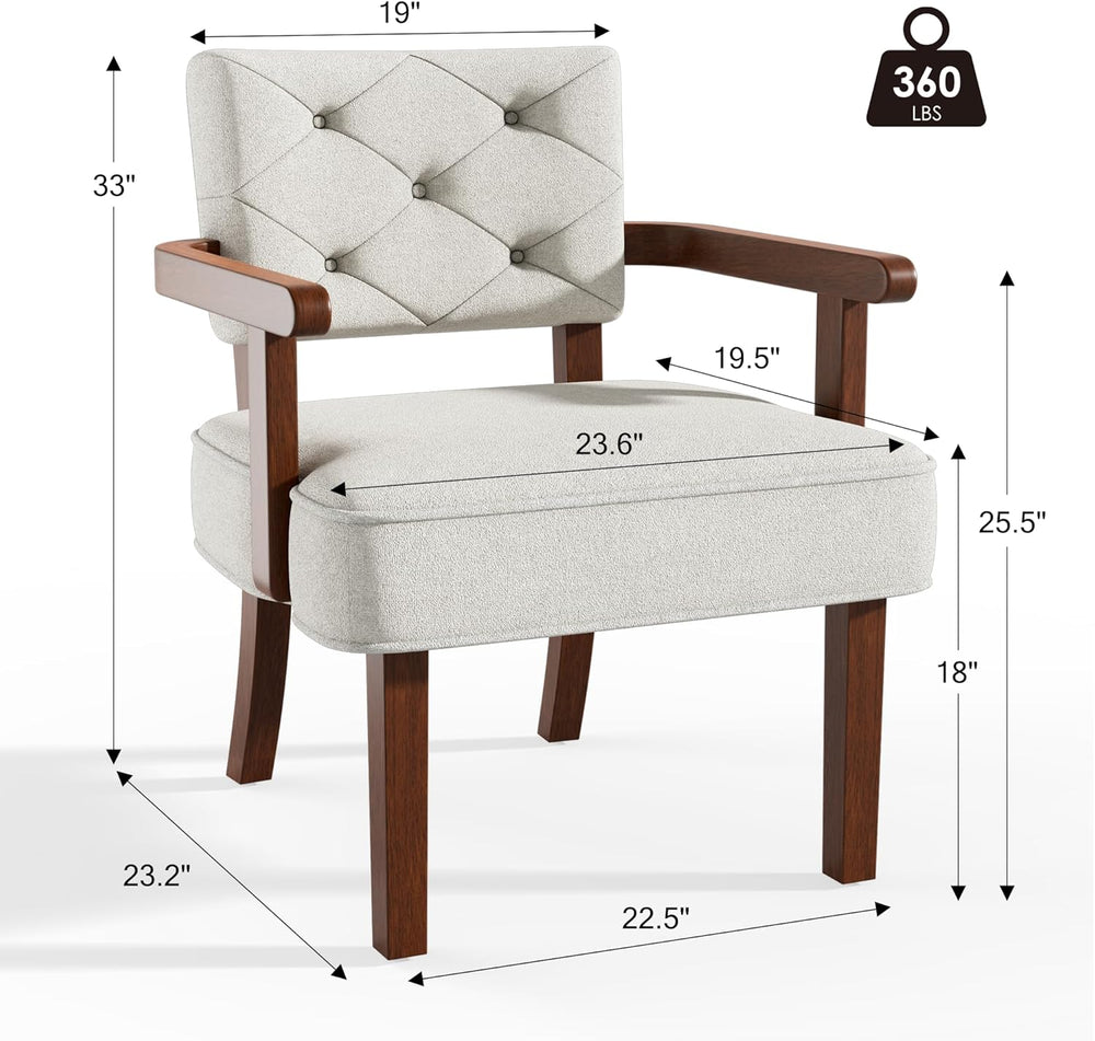 Versatile Accent Chair for Bedroom, Mid Century Modern Arm Chair, Butacas par...
