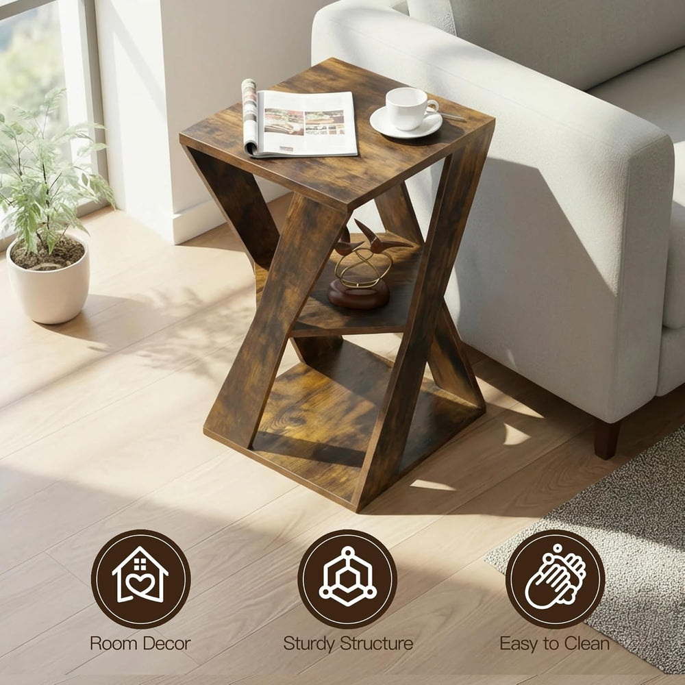 End Table Modern Wooden Side Table, Nightstand for Small Spaces, End Table fo...