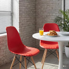 Furmax Modern Style Dining Chair Mid Century Modern DSW Chair, Shell Lounge Plastic Chair for Kitchen, Dining, Bedroom, Living Room Side Chairs Set of 4