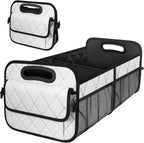 Deosk Trunk Organizer with 6 Pockets - Car Storage Accessory for SUVs, Minivans, and Trucks - 50L Waterproof Polyester (Medium, Beige)
