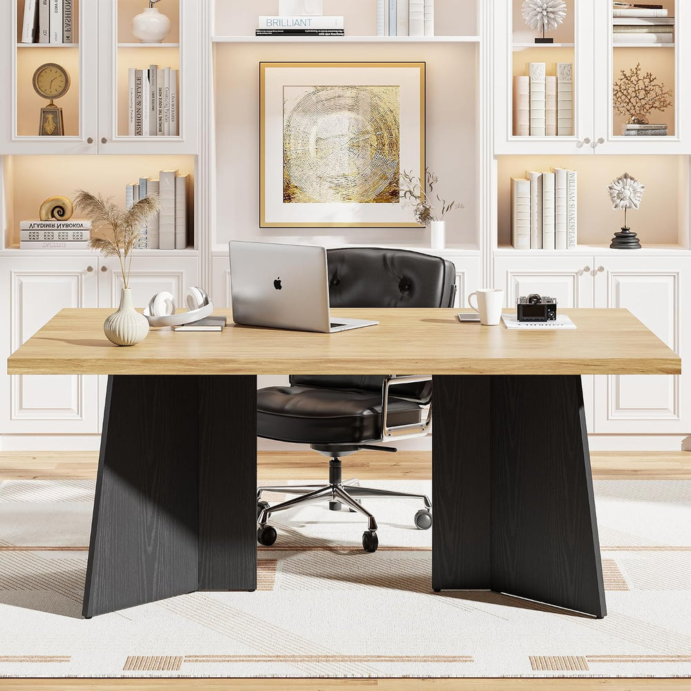 GarveeHome Dining Table for 6-8 People - 63" Modern Long Kitchen Table w...