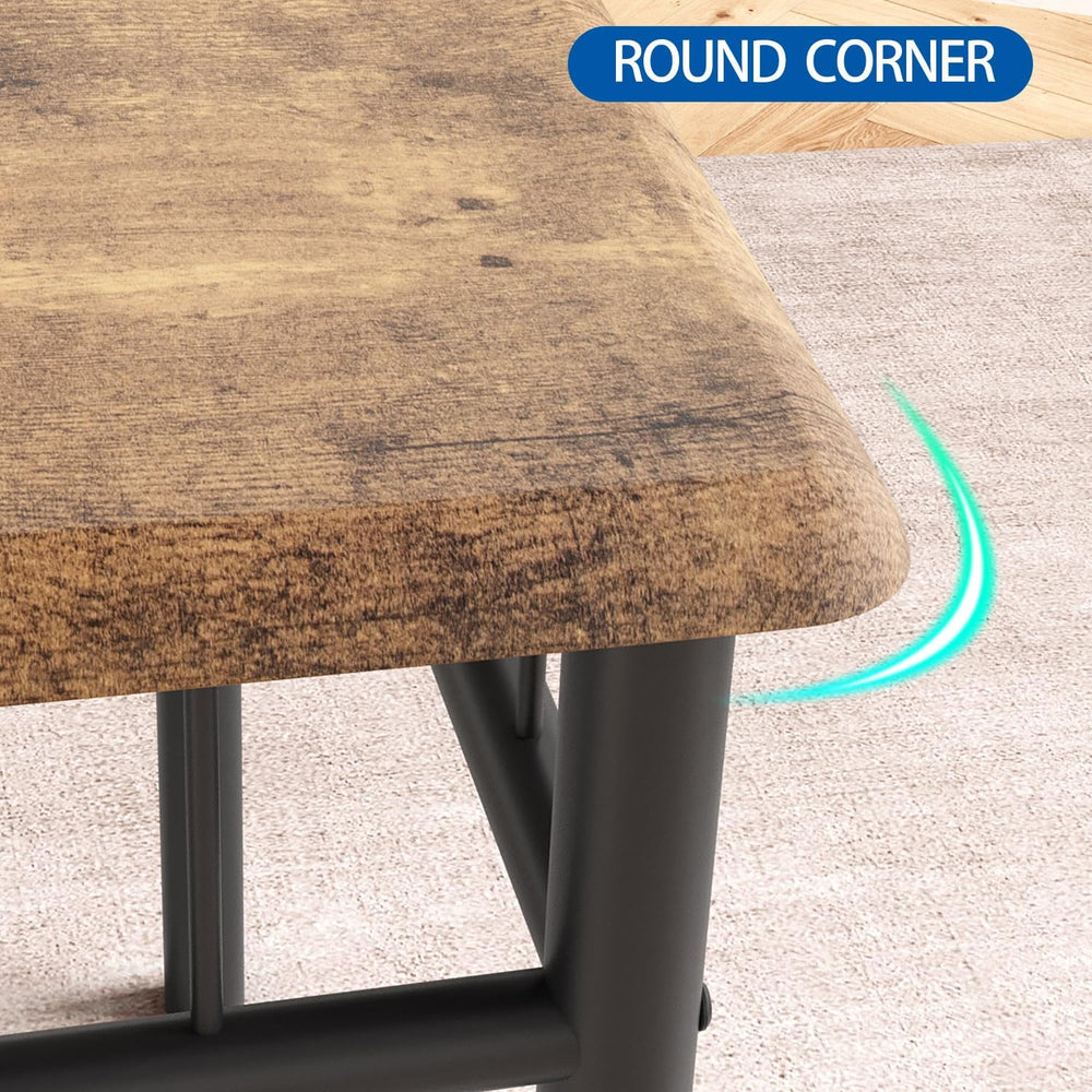 GAOMON 3-Piece Dining Table Set for 2, Square Space-Saving Kitchen Table &amp...