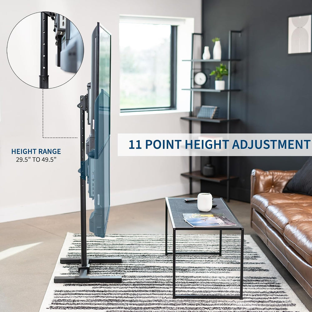 VIVO Black TV Floor Stand for 13 to 65 inch Screens, STAND-TV08 | Adjustable ...