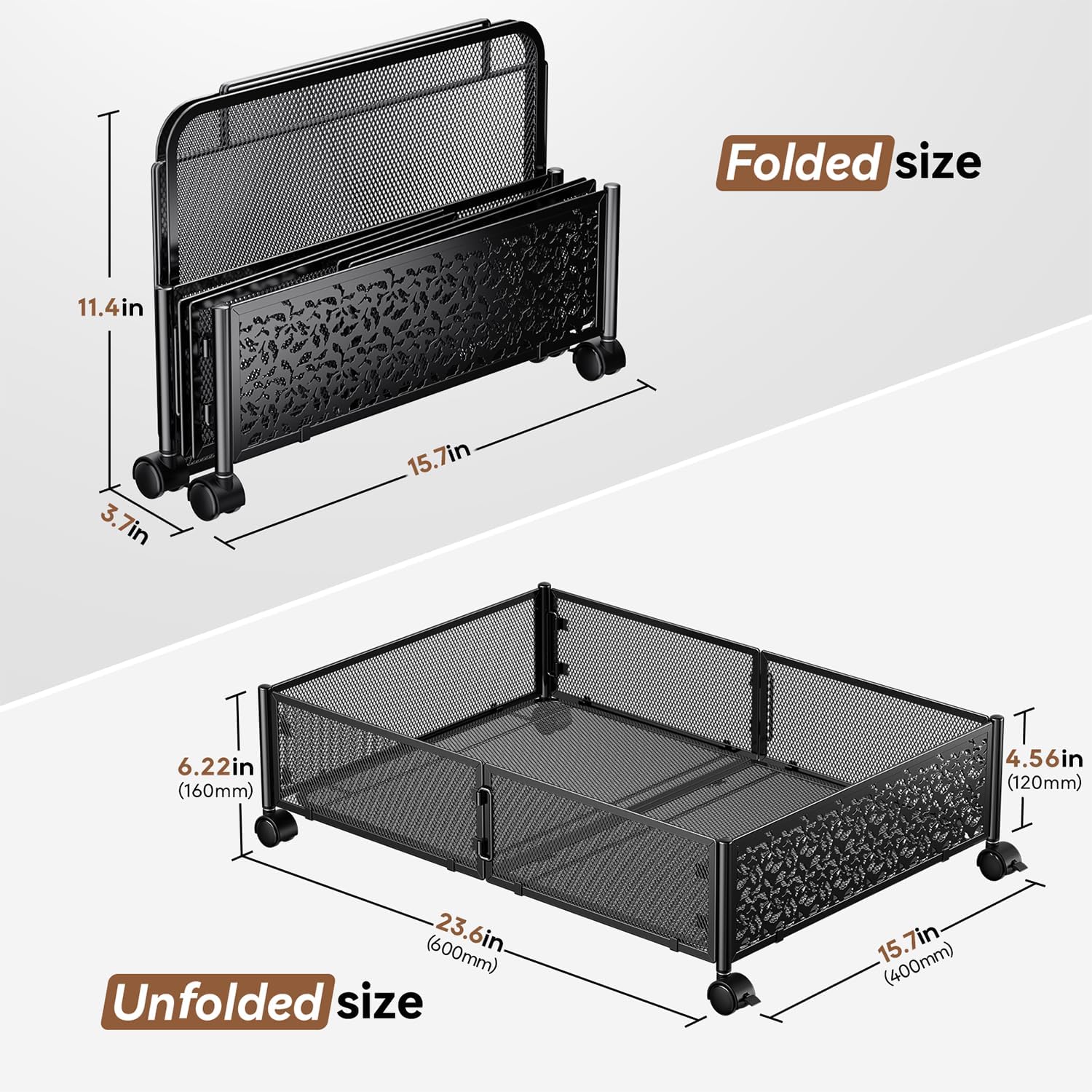 Under Bed Storage, Under the Bed Storage Containers with Wheels, Under Bed Shoe Storage Organizer Drawer for Bedroom Clothes Shoes Blankets -4Pack