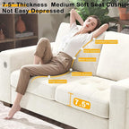 Hanherry 70" Loveseat Sofa for Living Room, Modern Comfy Couch with Medium Firm Seat Cushion, Removable Cover,Wide Armrest,USB/Type-C Port,Chenille Fabric Couches for Small Space,Apartment,Bedroom