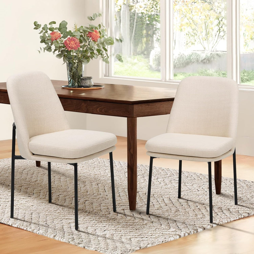 COLAMY Modern Dining Chairs Set of 2, Upholstered Dining Room Chairs Dinner C...