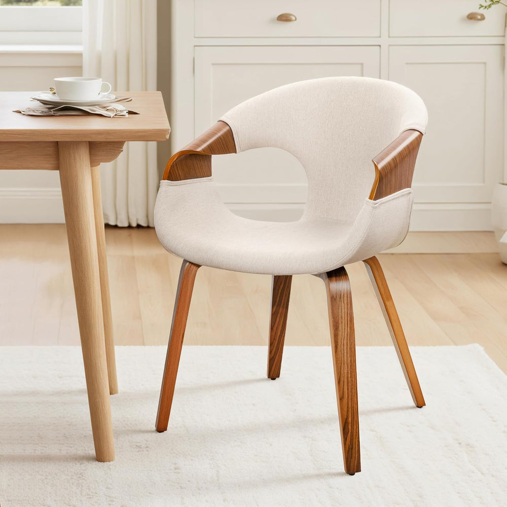 Zouron Fabric Dining Chair, Upholstered Chair with Armrest, Accent Chairs wit...