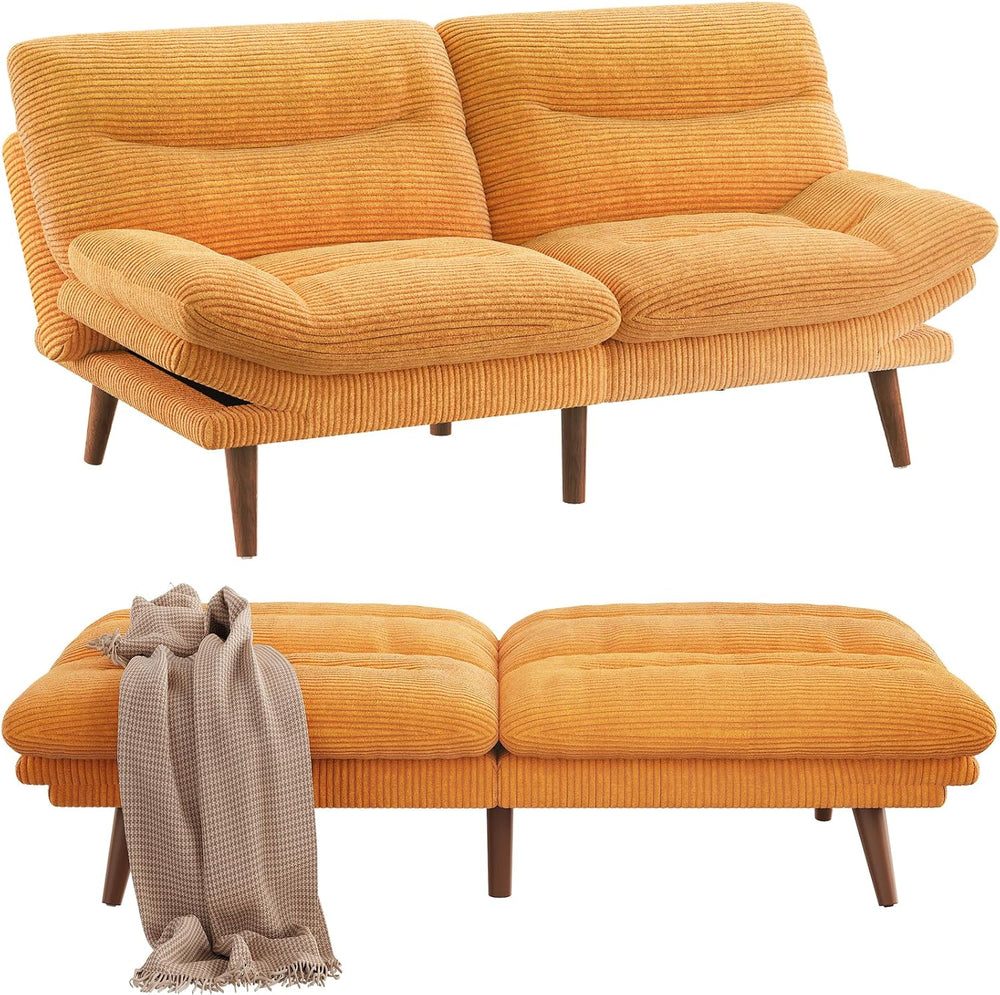 Pipishell Futon Sofa Bed, Modern 66" Futon Couch Convertible to Bed &amp...