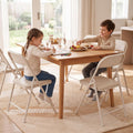 Kids Folding Chair Set 6-Pack, Plastic Chair with Metal Frame | Sturdy, Lightweight, Portable, Steel Frame, Easy Storage, Indoor Outdoor Use, Beige