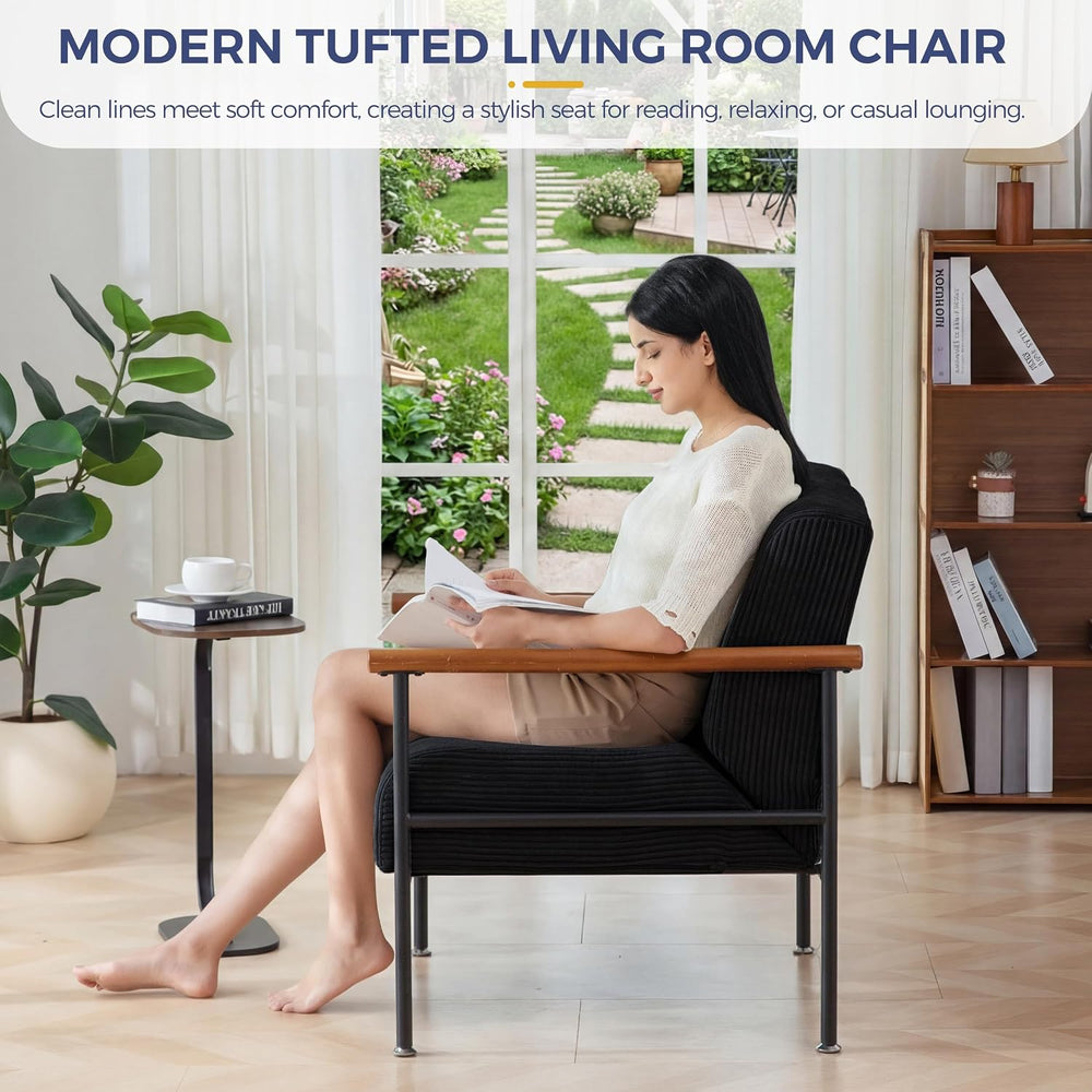 MAXYOYO Accent Chair, Modern Living Room Chair with Metal Frame | Upholstered...