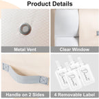 Comforter Storage Bag - 130L Large Capacity Blanket Storage Bags 3-Layer Ultra Space Saving Self Compression Organizer, Washable Compression Bags for Storage Comforter Blanket, 4-Pack, Beige