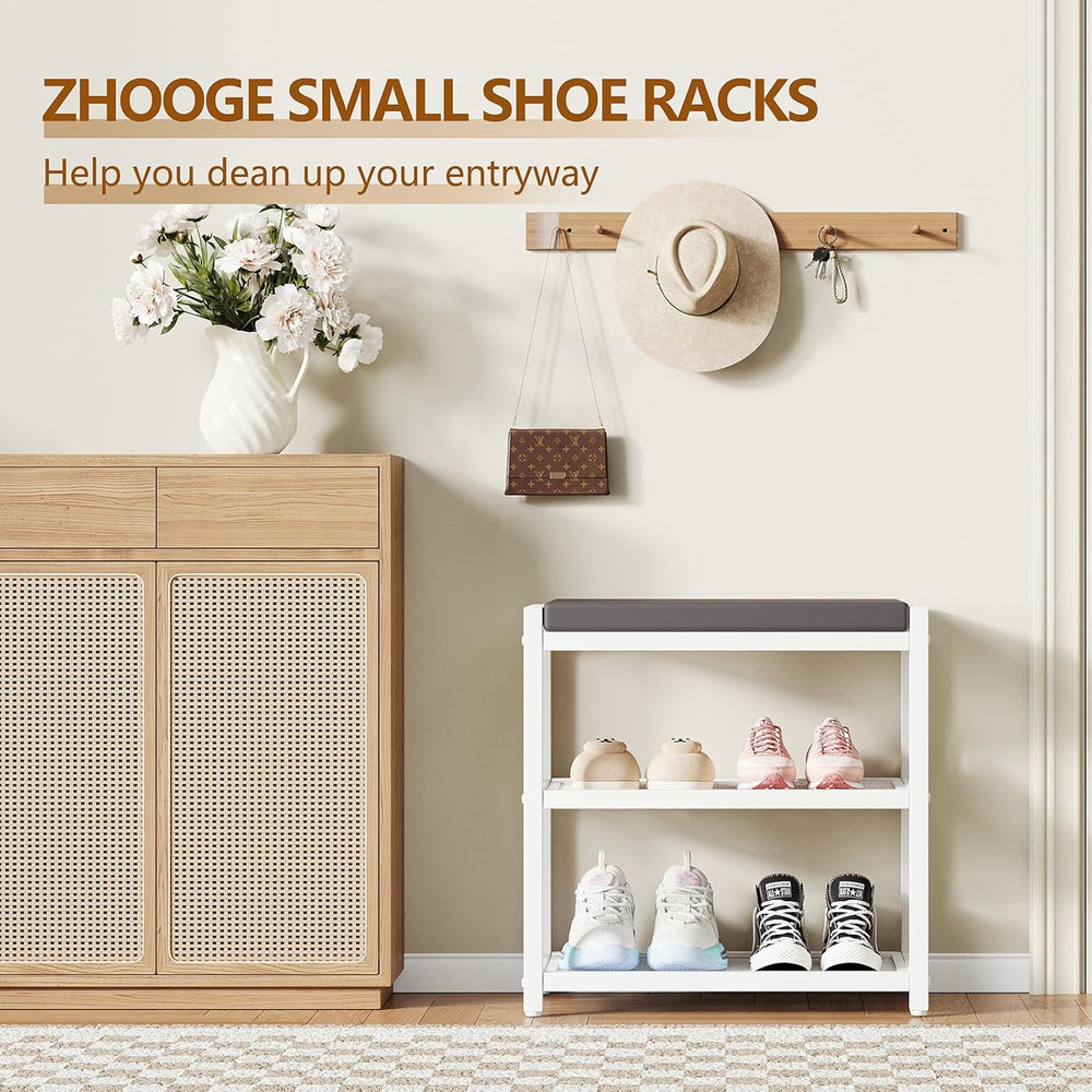 Small Shoe Bench Shoe Rack Storage Bench Entryway Bench Shoe Shelf with Seat ...
