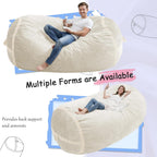 Homguava 6FT Bean Bag Chair Giant Bean Bag Chairs for Adults with Memory Foam Filled,Beanbag Chair with Soft Faux Fur Cover,Comfy Bean Bag Sofa Lounger for Living Room,Game Room,Bedroom