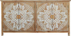 Vintage Rustic Accent Cabinet with 4 Doors, Modern Pantry Cabinet, for Entryway Living Dining Room Bedroom,for Kitchen Home