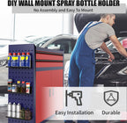2 Pack Wall-Mounted Aerosol Spray Can Holder Storage Rack, Heavy-Duty Paint Bottle Organizer With 10 Holes, Black Spray Steel Rack for Garage, Shop, Home or Tool Trailer
