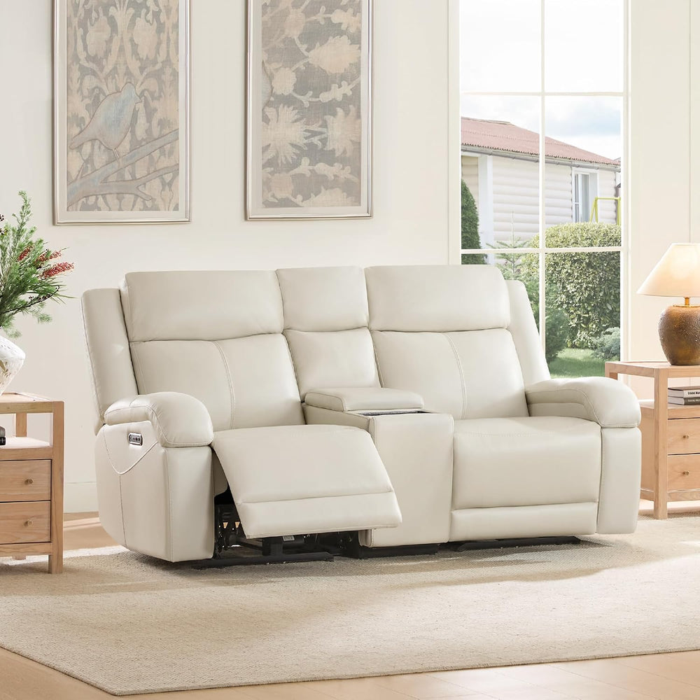 Watson & Whitely Genuine Leather Power Recliner Sofa & Loveseat Set, ...