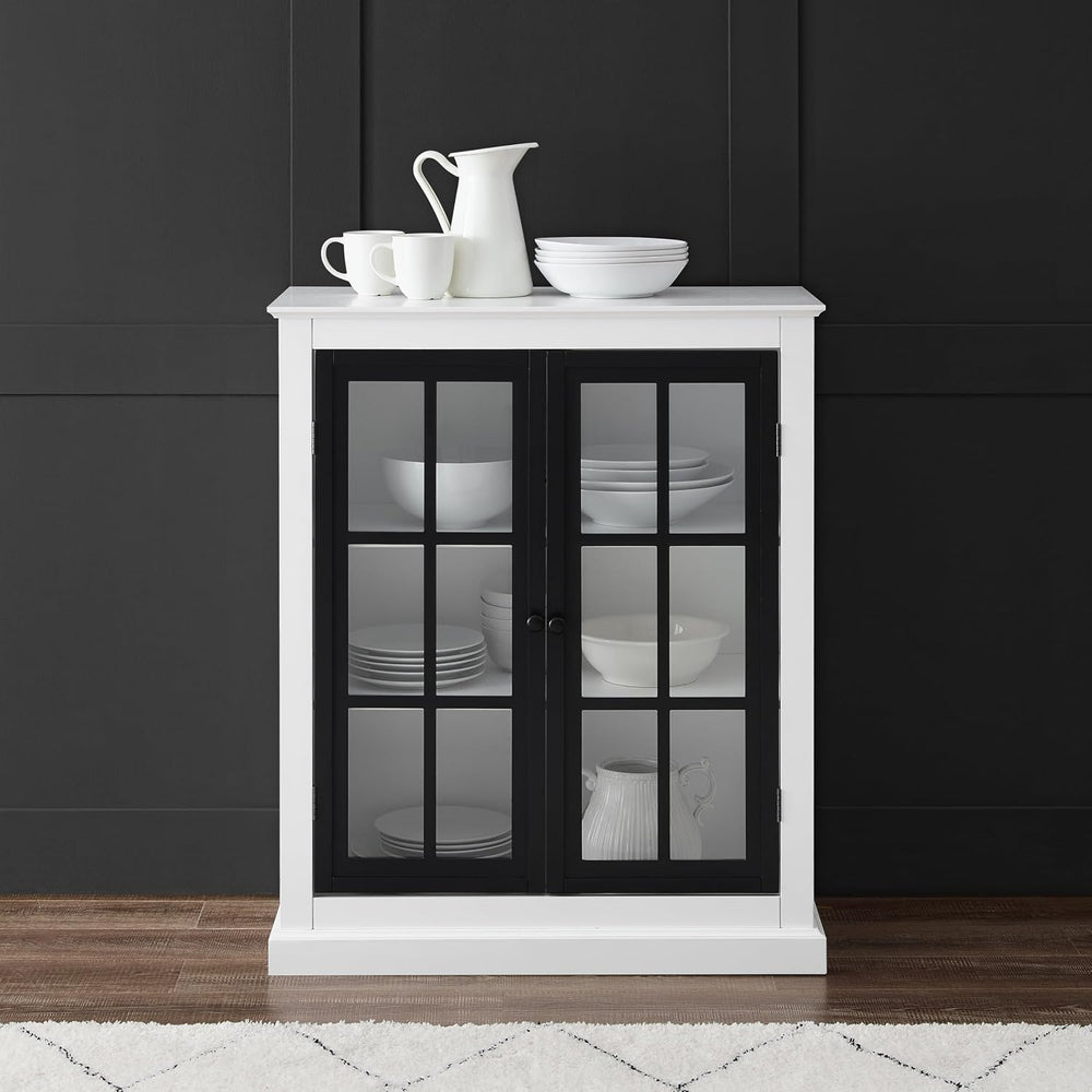 Crosley Furniture Cecily Stackable Pantry Storage Cabinet with Shelves, Kitch...