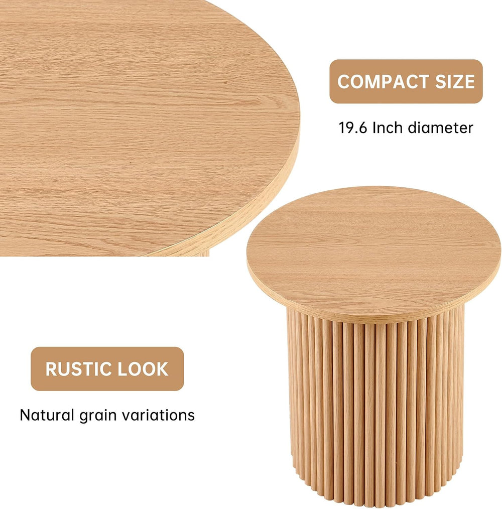 NORDICANA Single Accent Side Table for Living Room, 19.6 Inch Wide 19.6 Inch ...